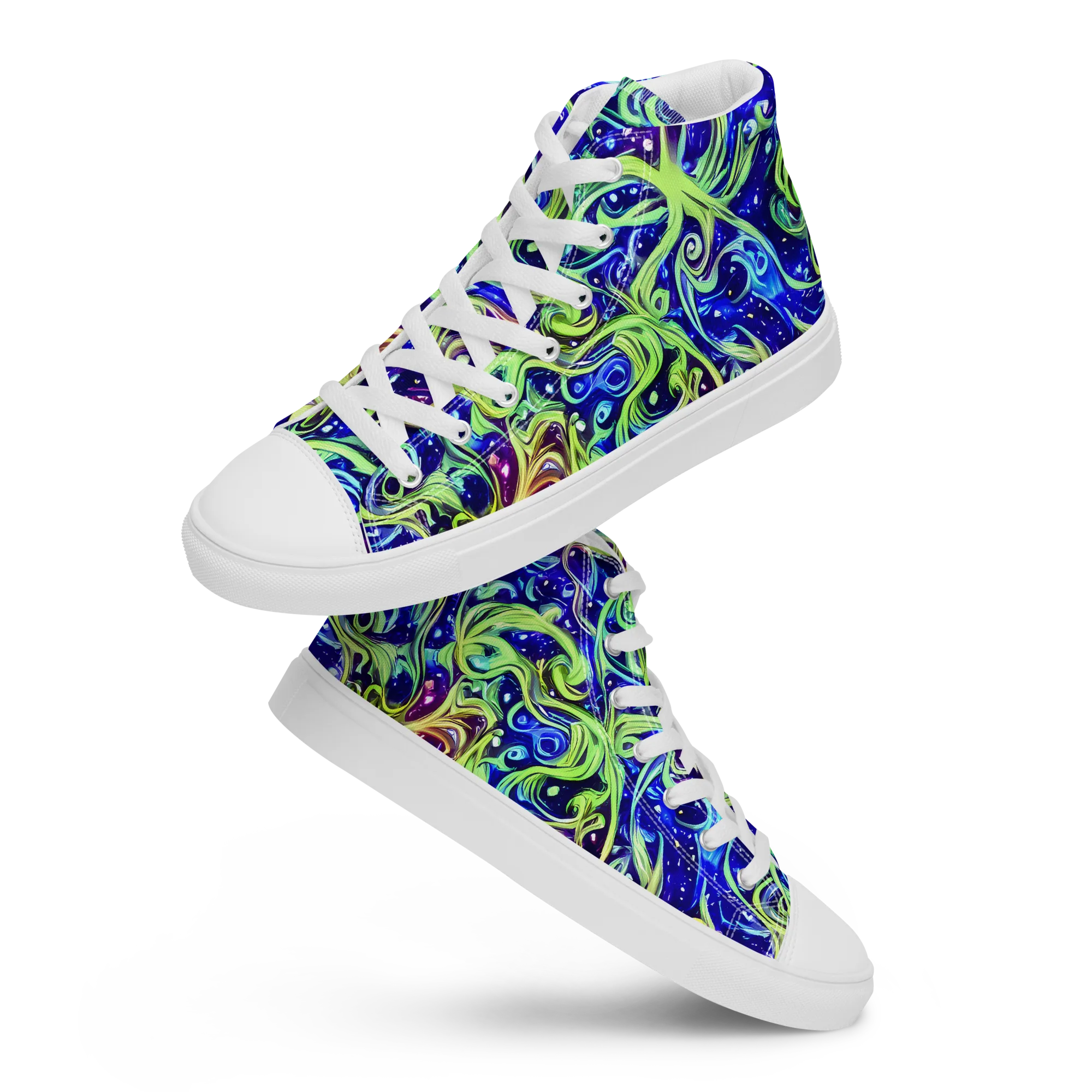 Molten Whirlwind on Women's High Top Canvas Shoes — Front