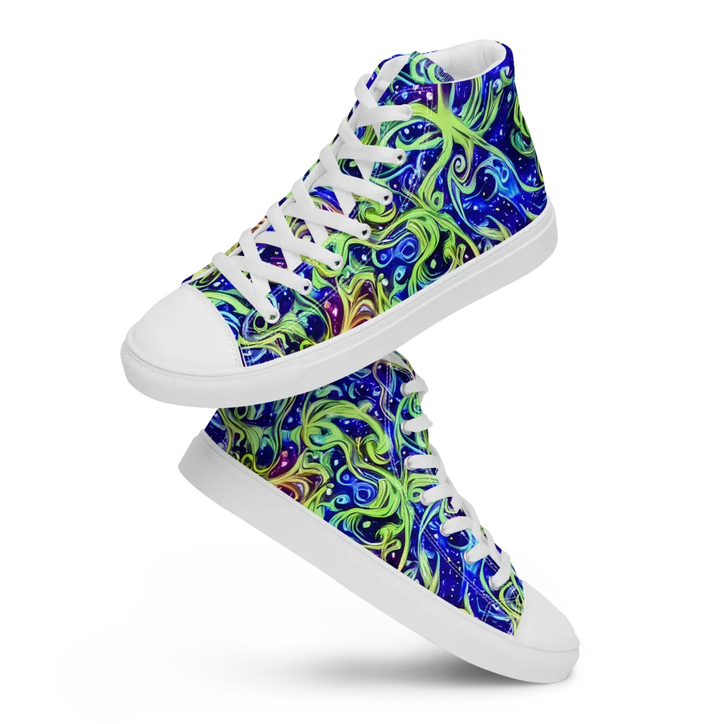 Molten Whirlwind on Women's High Top Canvas Shoes — Front