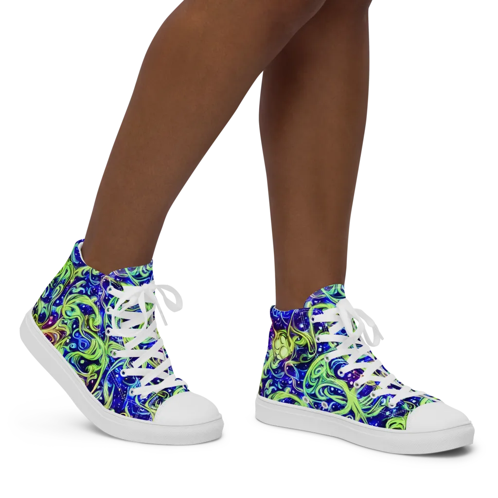 Molten Whirlwind on Women's High Top Canvas Shoes — Right