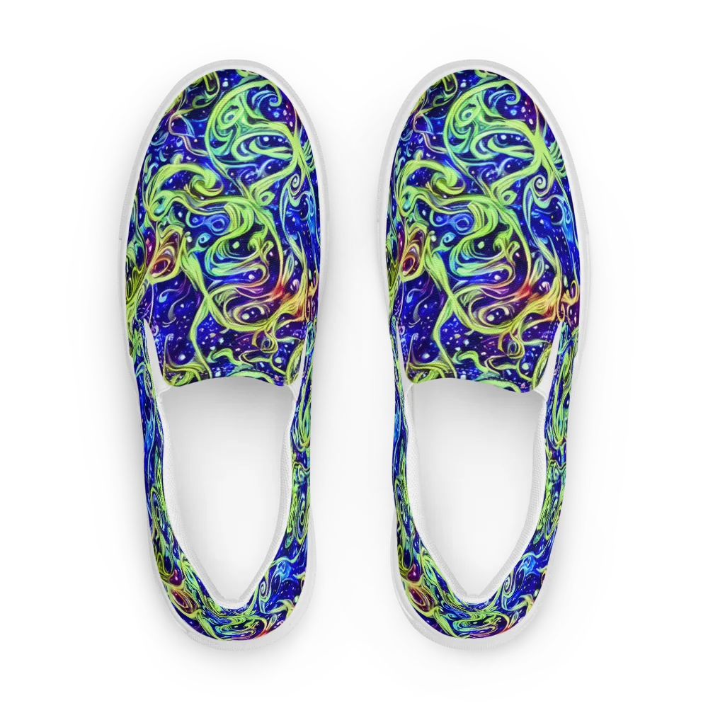 Molten Whirlwind on Men's Slip-On Canvas Shoes — Front