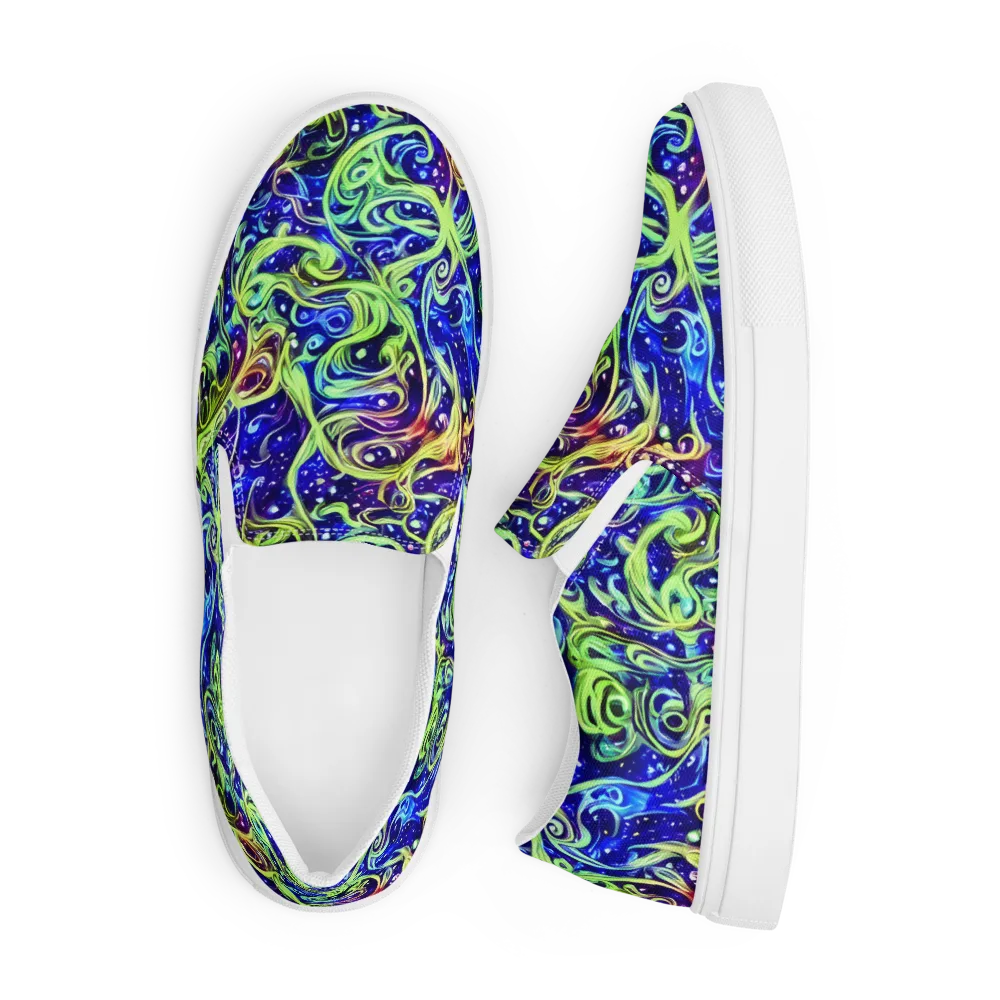 Molten Whirlwind on Men's Slip-On Canvas Shoes — Front