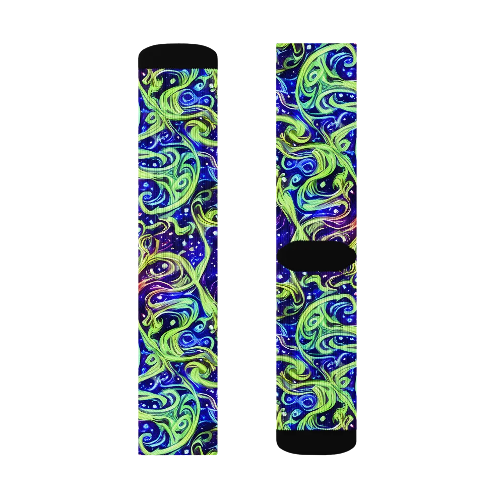 Molten Whirlwind on Socks — Left Sock