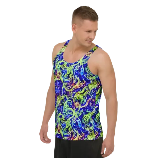 Molten Whirlwind on a Men's Tank Top