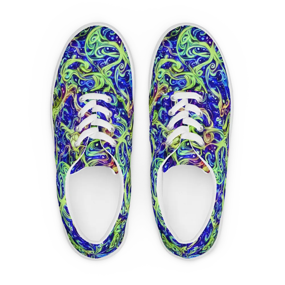 Molten Whirlwind on Men's Lace-Up Canvas Shoes — Front
