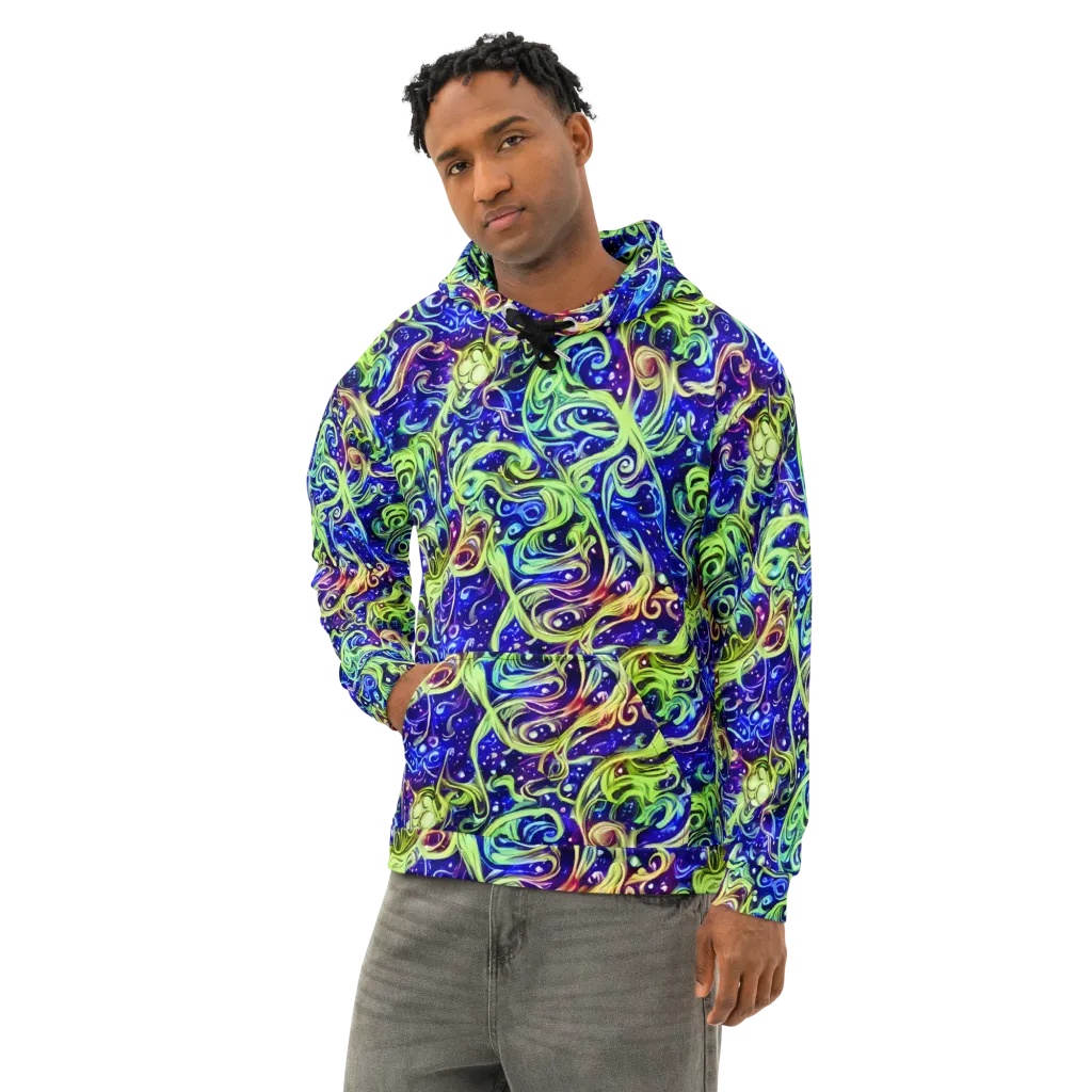 Molten Whirlwind on Cotton Hoodie — Left Front