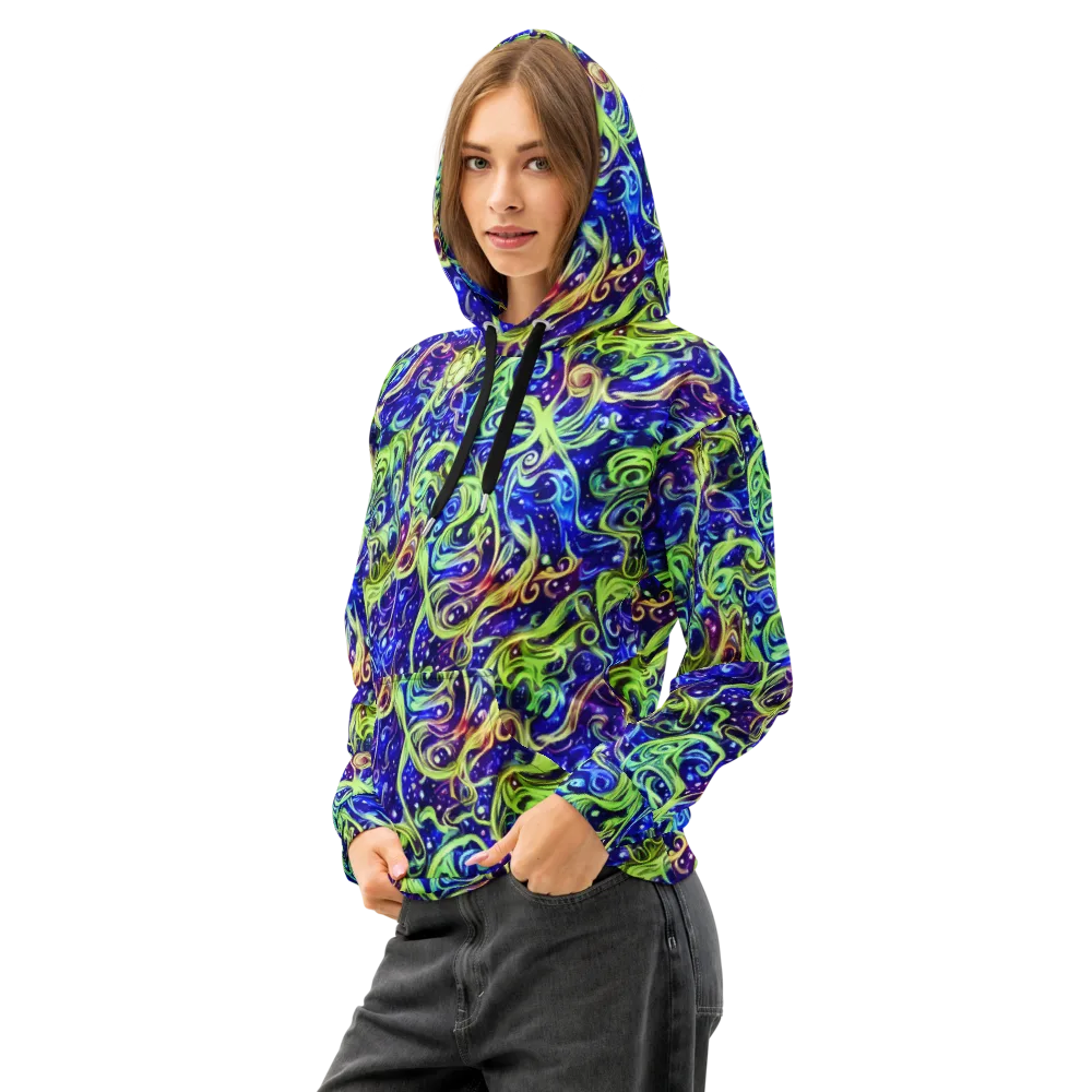 Molten Whirlwind on Cotton Hoodie — Left Front