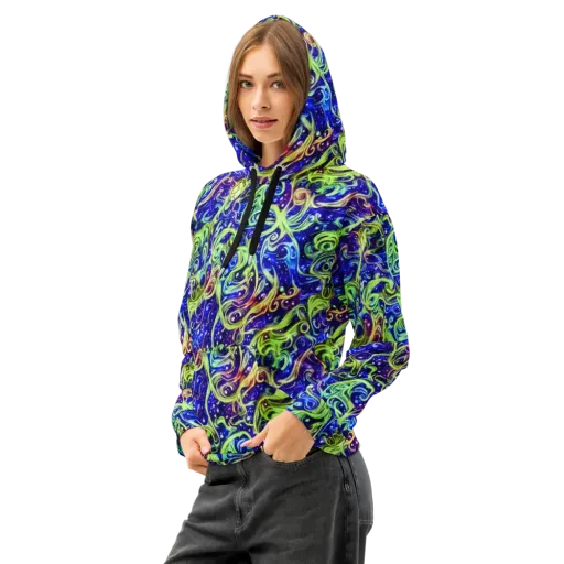 Molten Whirlwind on a Cotton Hoodie