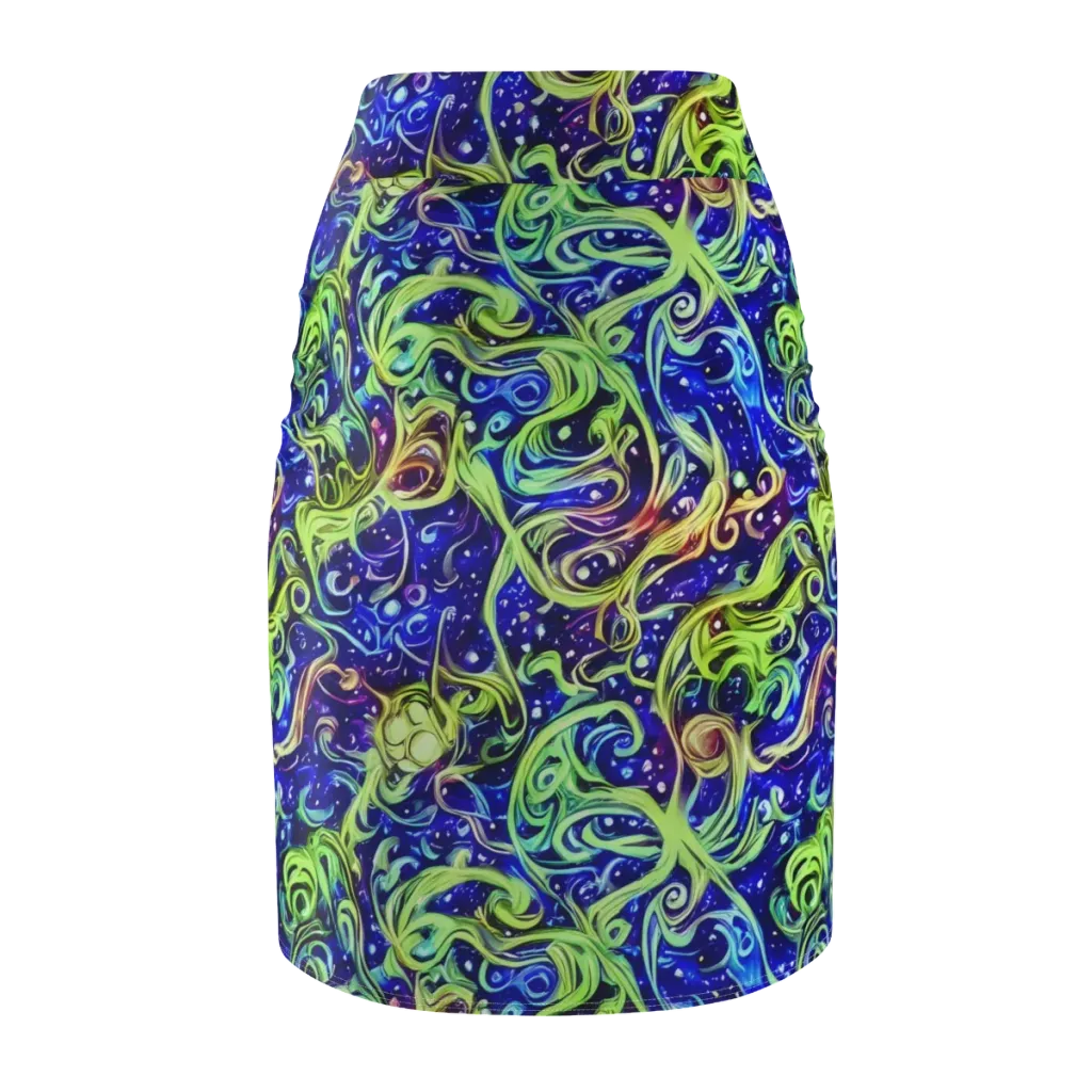 Molten Whirlwind on Pencil Skirt — Back