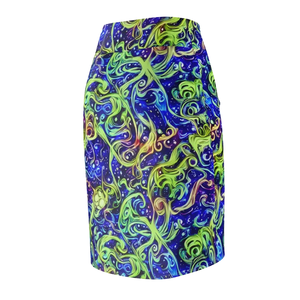 Molten Whirlwind on Pencil Skirt — Back Side