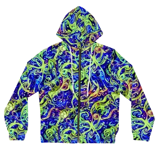 Molten Whirlwind on a Women's Full-Zip Hoodie