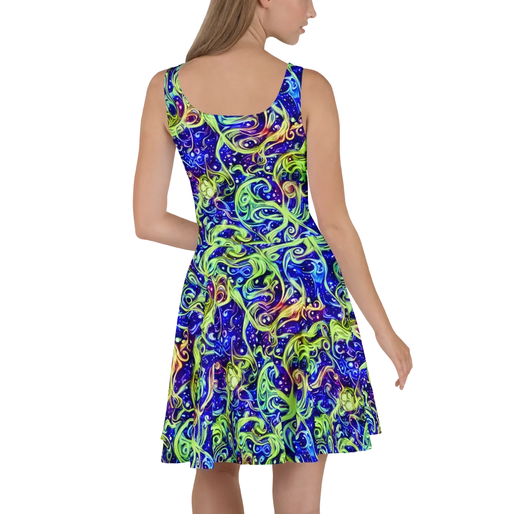 Molten Whirlwind on Skater Dress — Back