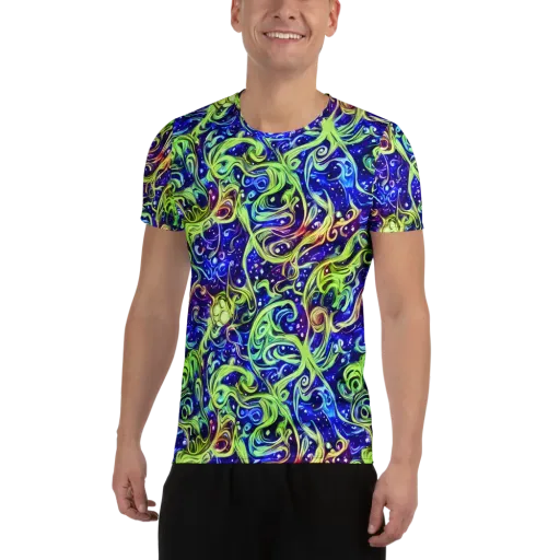 Molten Whirlwind on a Men's Athletic T-Shirt