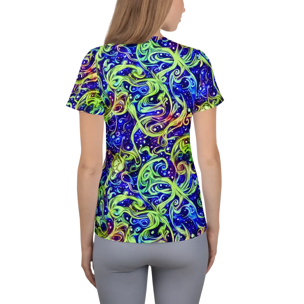 Molten Whirlwind on Women's Athletic T-Shirt — Back