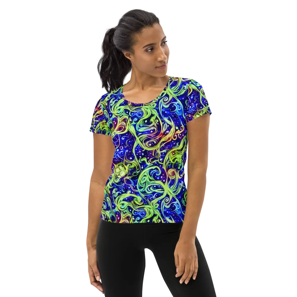 Molten Whirlwind on Women's Athletic T-Shirt — Front