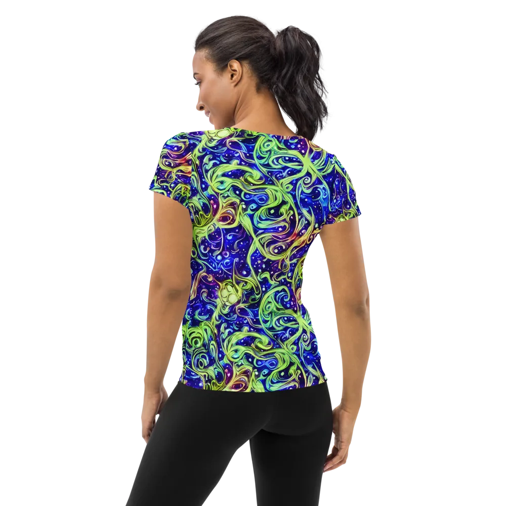 Molten Whirlwind on Women's Athletic T-Shirt — Back