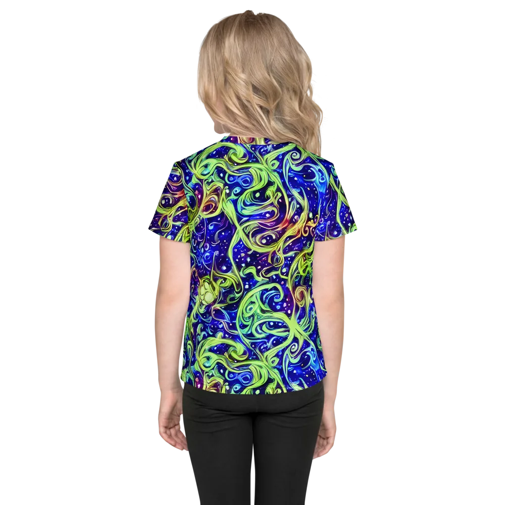 Molten Whirlwind on Kids Crew Neck T-Shirt — Back