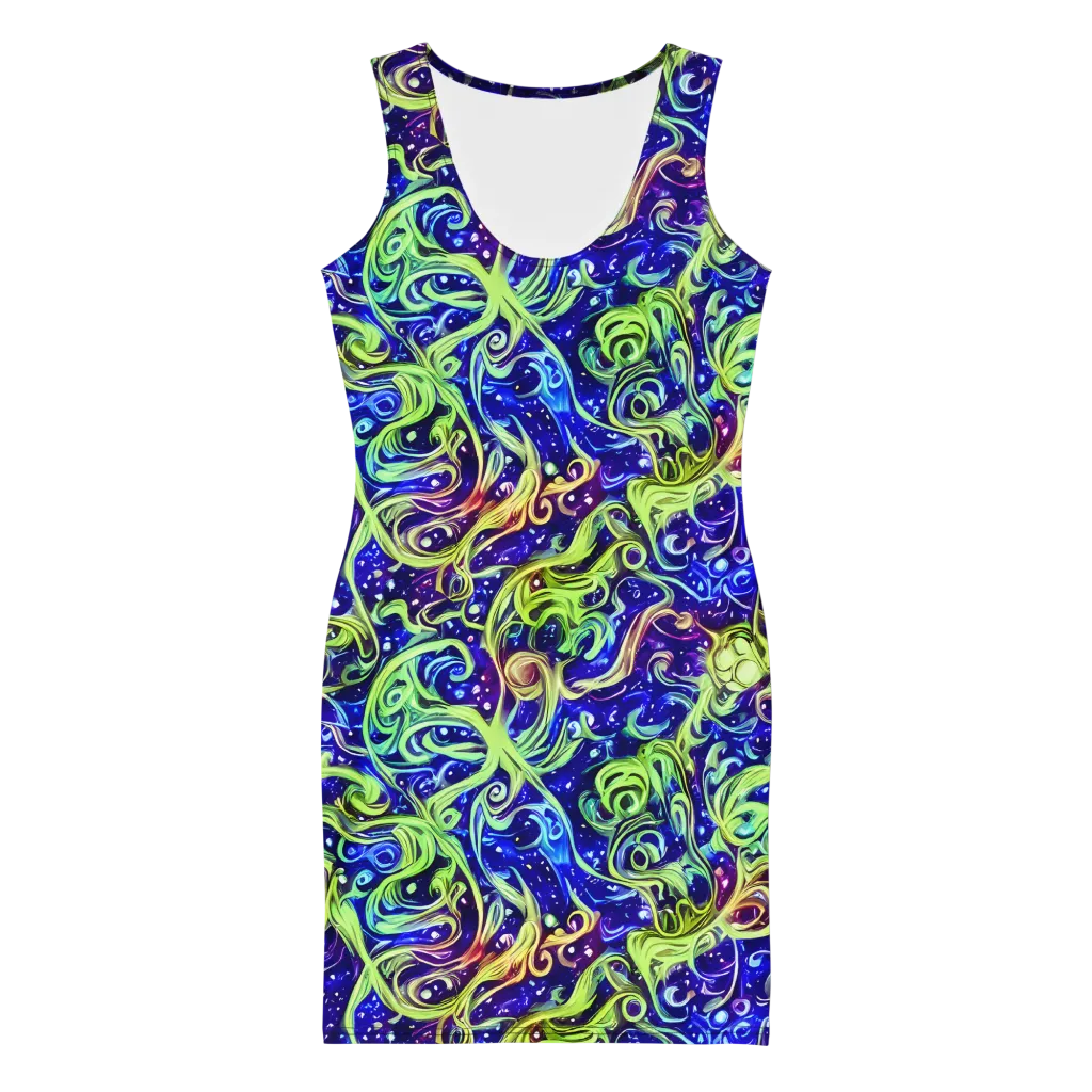 Molten Whirlwind on Bodycon Dress — Front