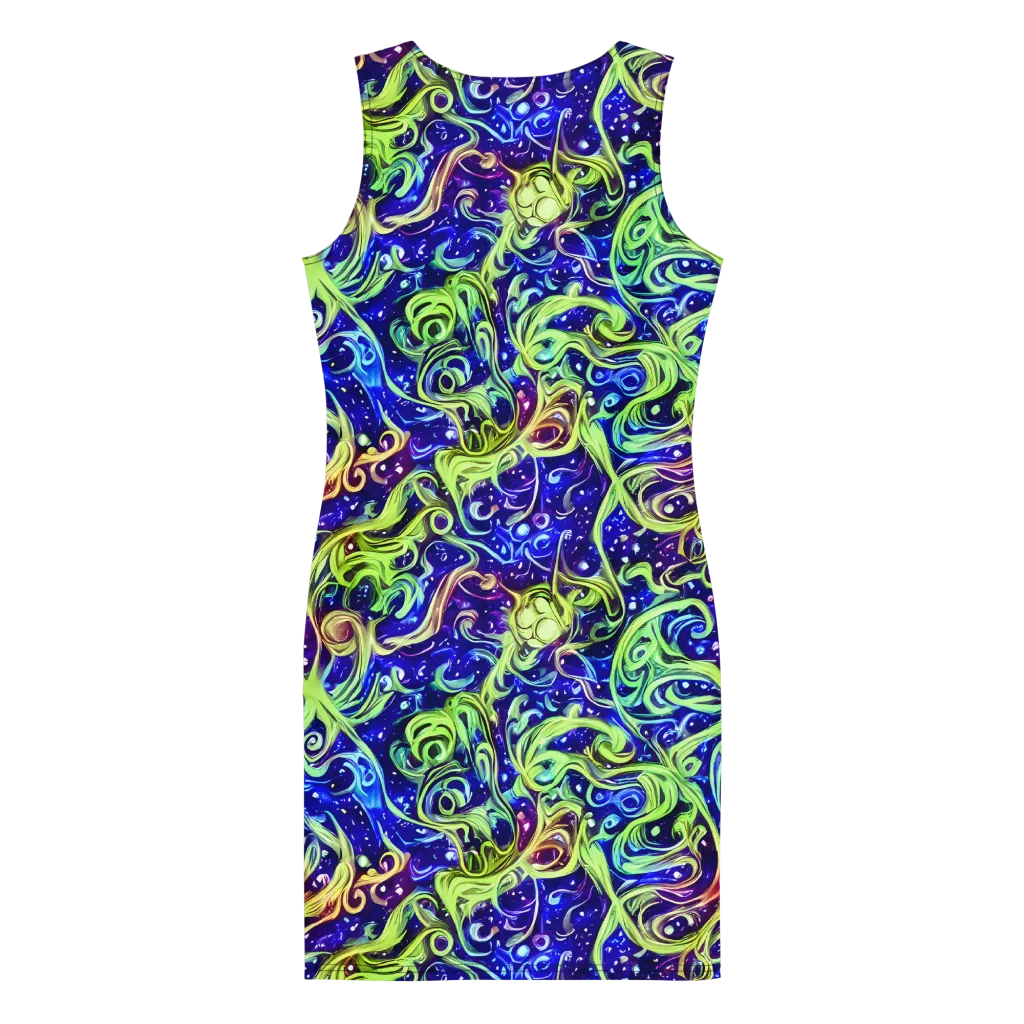 Molten Whirlwind on Bodycon Dress — Back