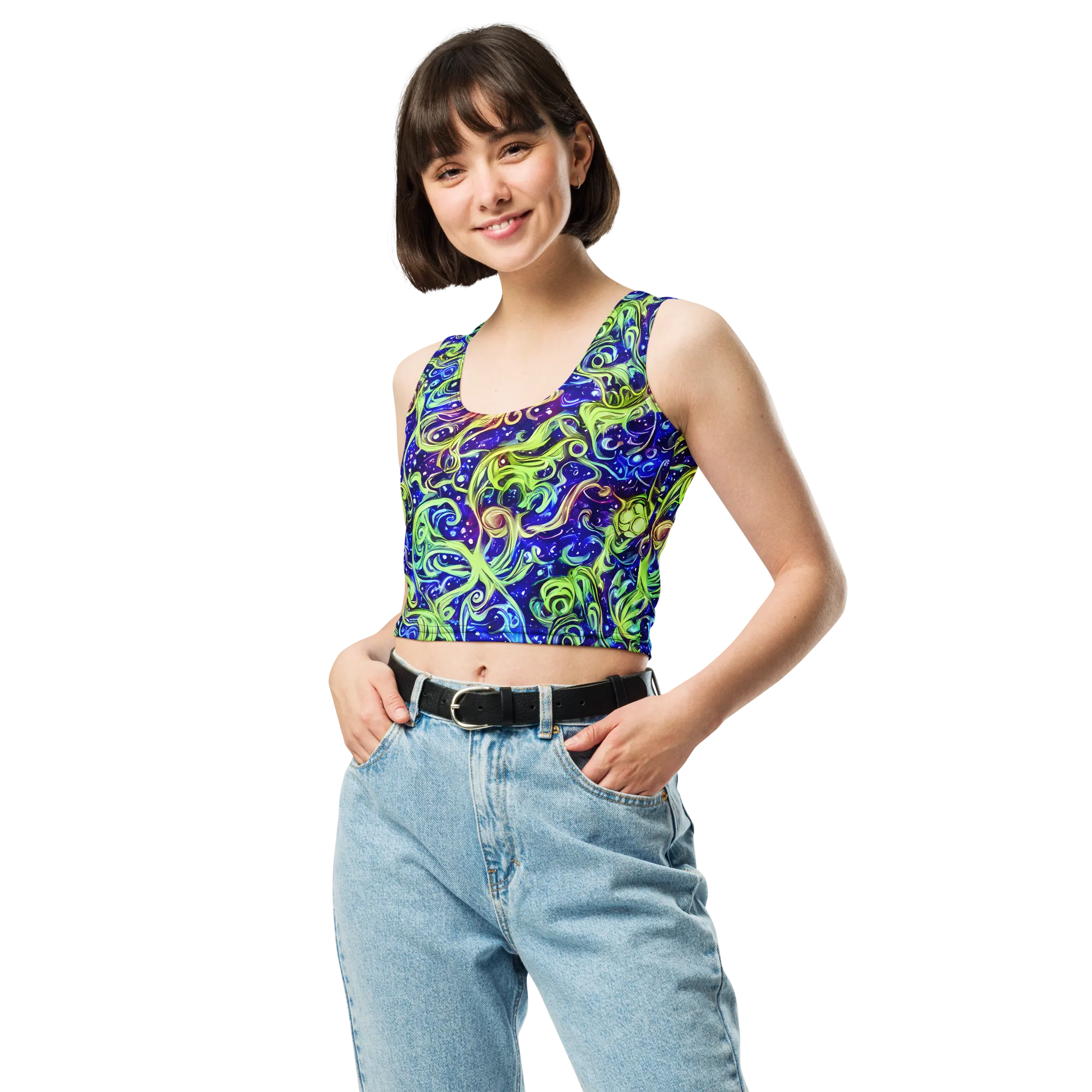 Molten Whirlwind on Crop Top — Front