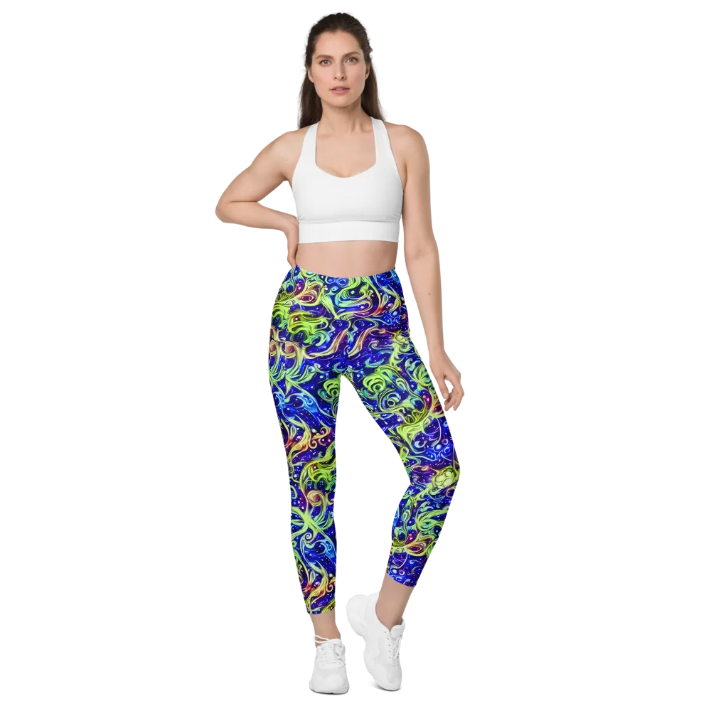 Molten Whirlwind on Leggings with Pockets — Front