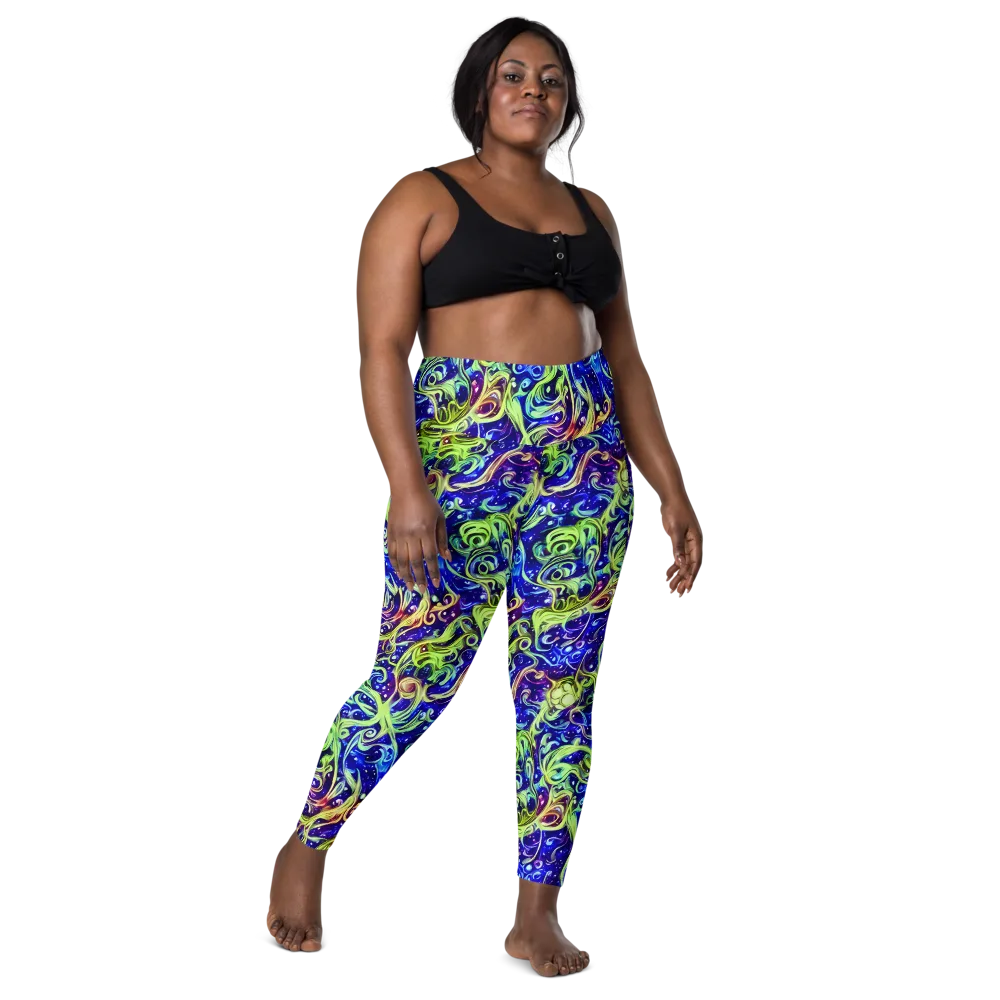 Molten Whirlwind on Leggings with Pockets — Front
