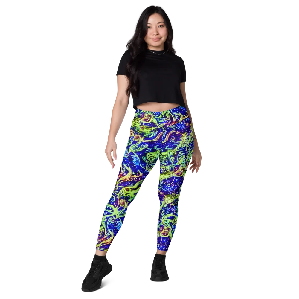 Molten Whirlwind on Leggings with Pockets — Front