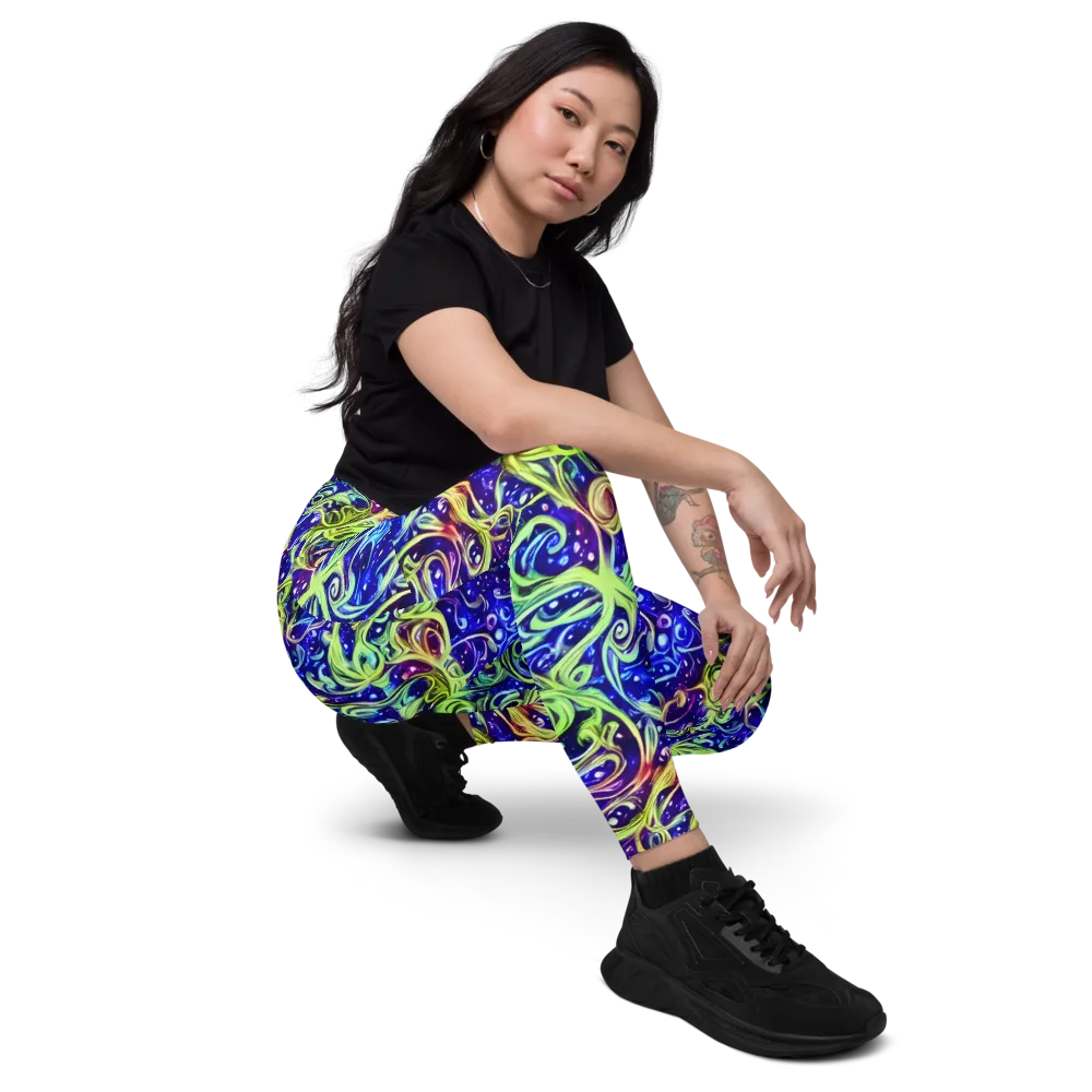 Molten Whirlwind on Leggings with Pockets — Right Front