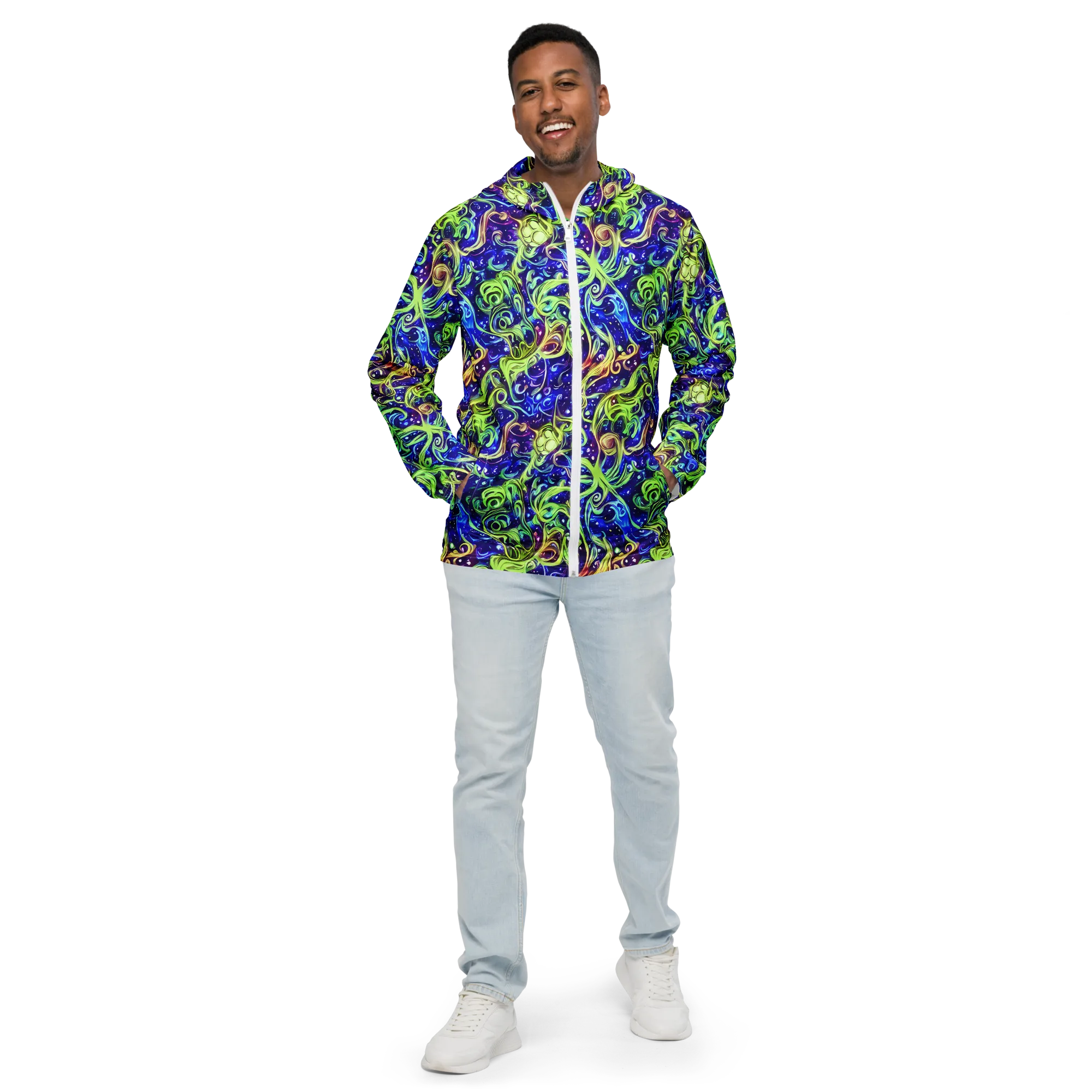 Molten Whirlwind on Men's Windbreaker — Front