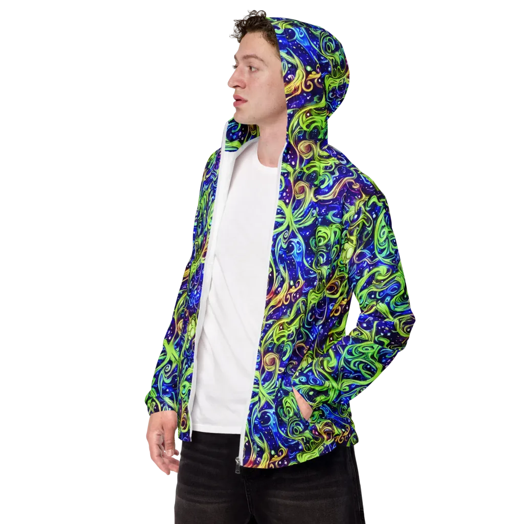Molten Whirlwind on Men's Windbreaker — Left Front
