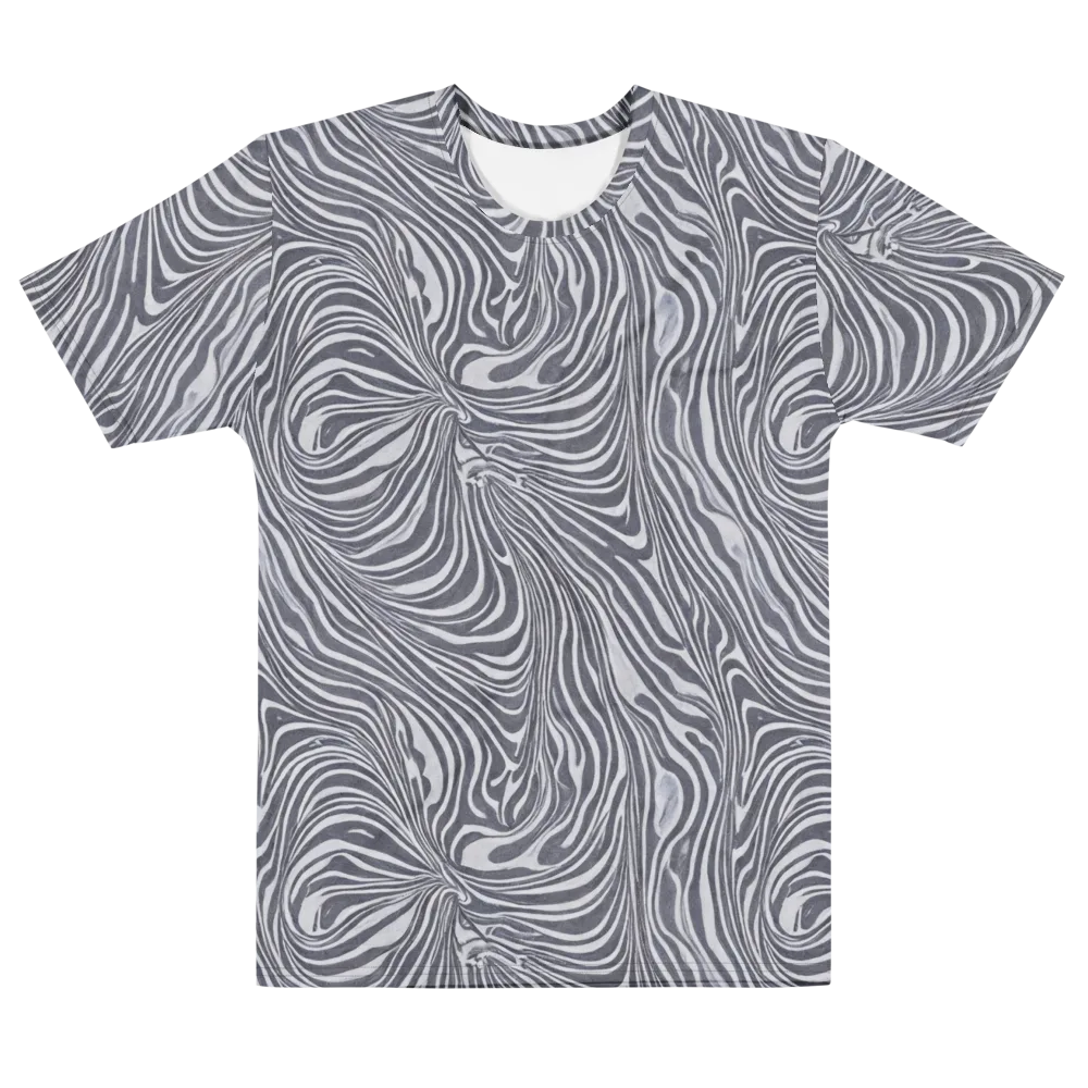 Monochrome Maelstrom on Men's Cotton Crew Neck T-Shirt — Front