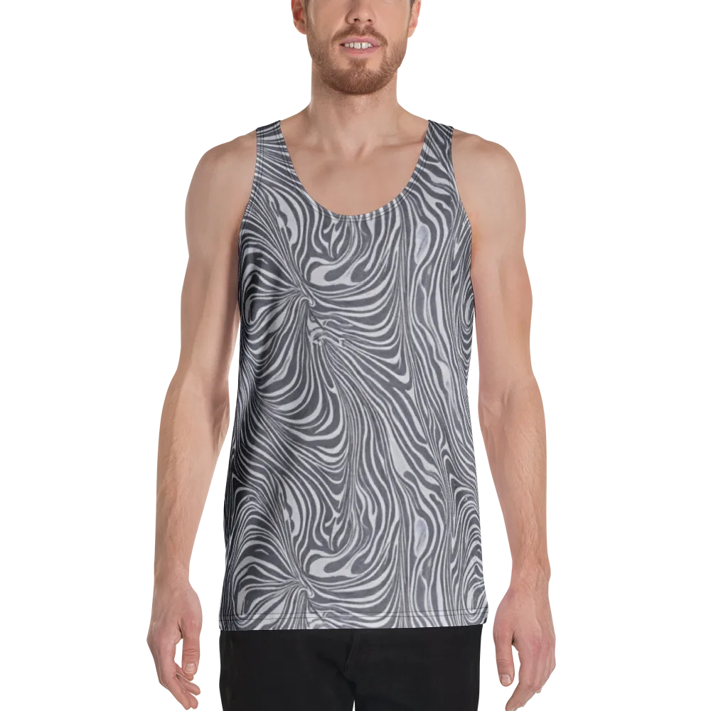 Monochrome Maelstrom on Men's Tank Top — Front