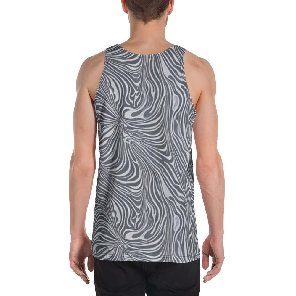 Monochrome Maelstrom on Men's Tank Top — Back