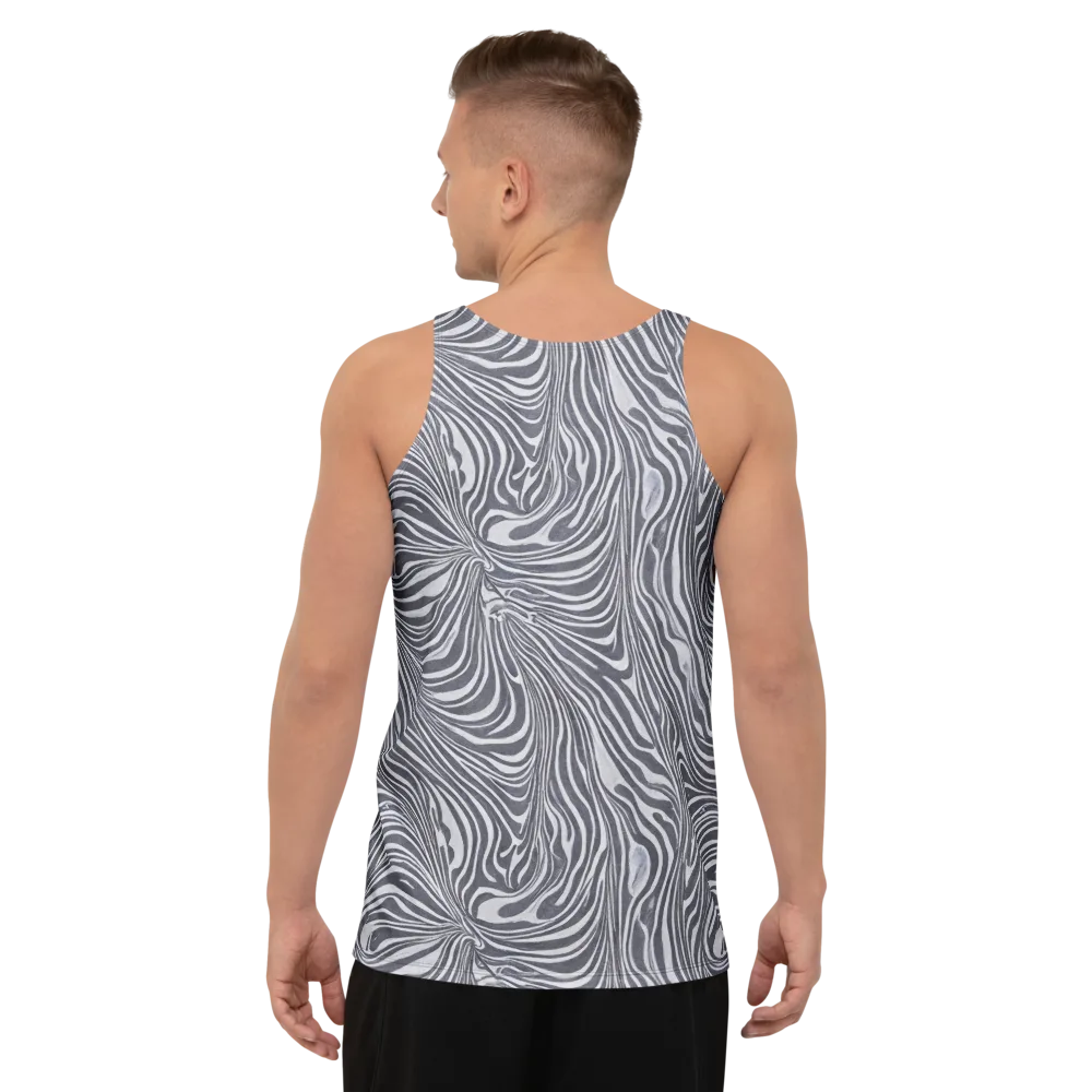 Monochrome Maelstrom on Men's Tank Top — Back