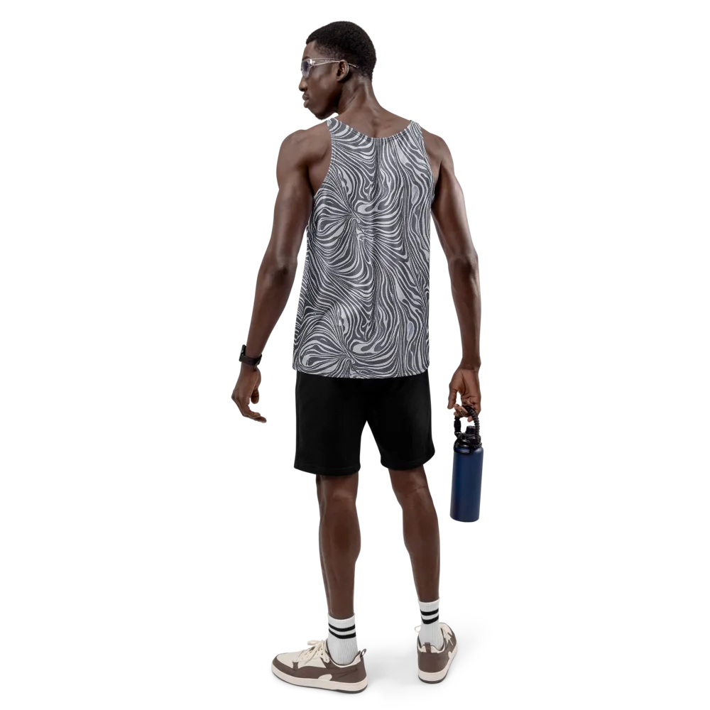 Monochrome Maelstrom on Men's Tank Top — Back