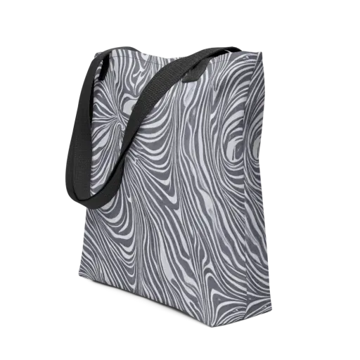 Monochrome Maelstrom on a Tote Bag