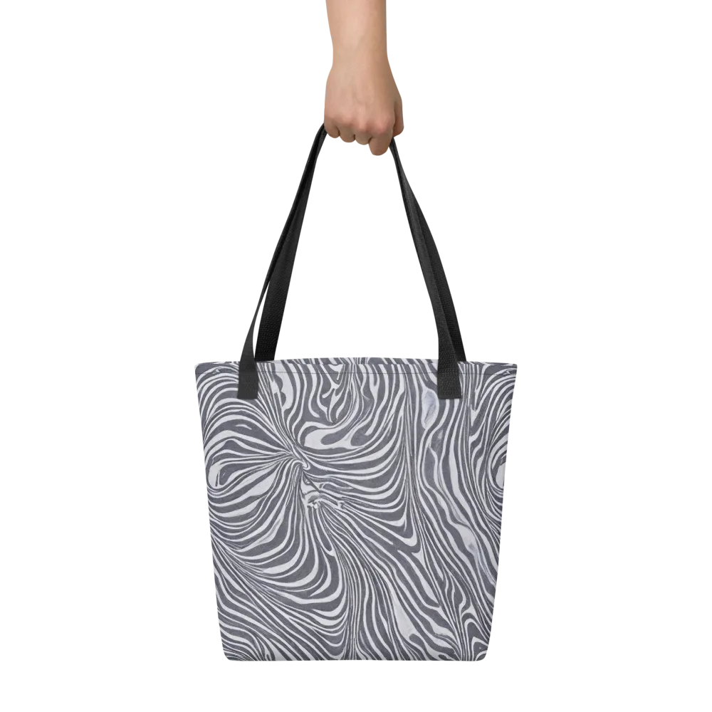 Monochrome Maelstrom on Tote Bag — Front