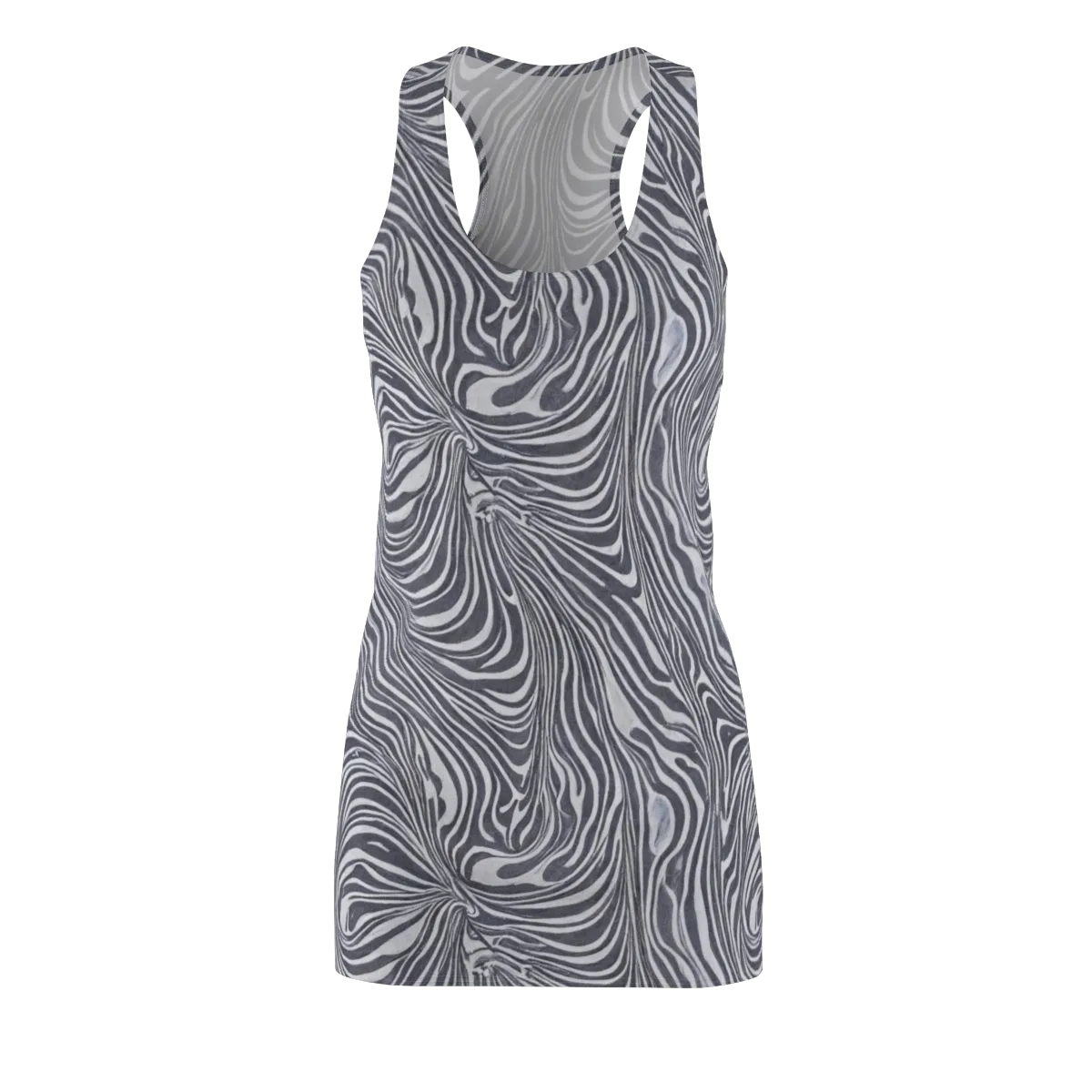 Monochrome Maelstrom on Racerback Dress — Front