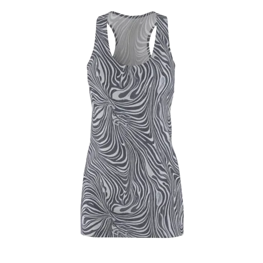 Monochrome Maelstrom on a Racerback Dress
