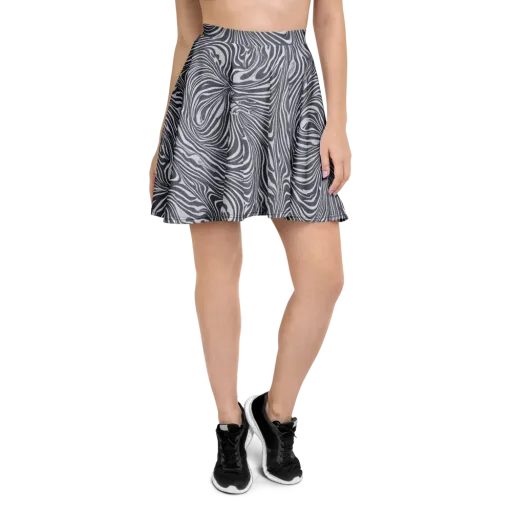 Monochrome Maelstrom on a Skater Skirt
