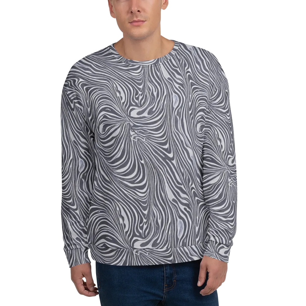Monochrome Maelstrom on Sweatshirt — Front