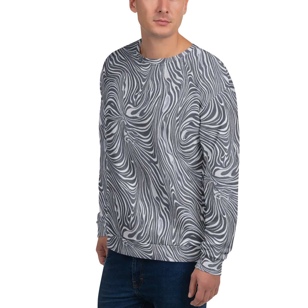 Monochrome Maelstrom on Sweatshirt — Left Front
