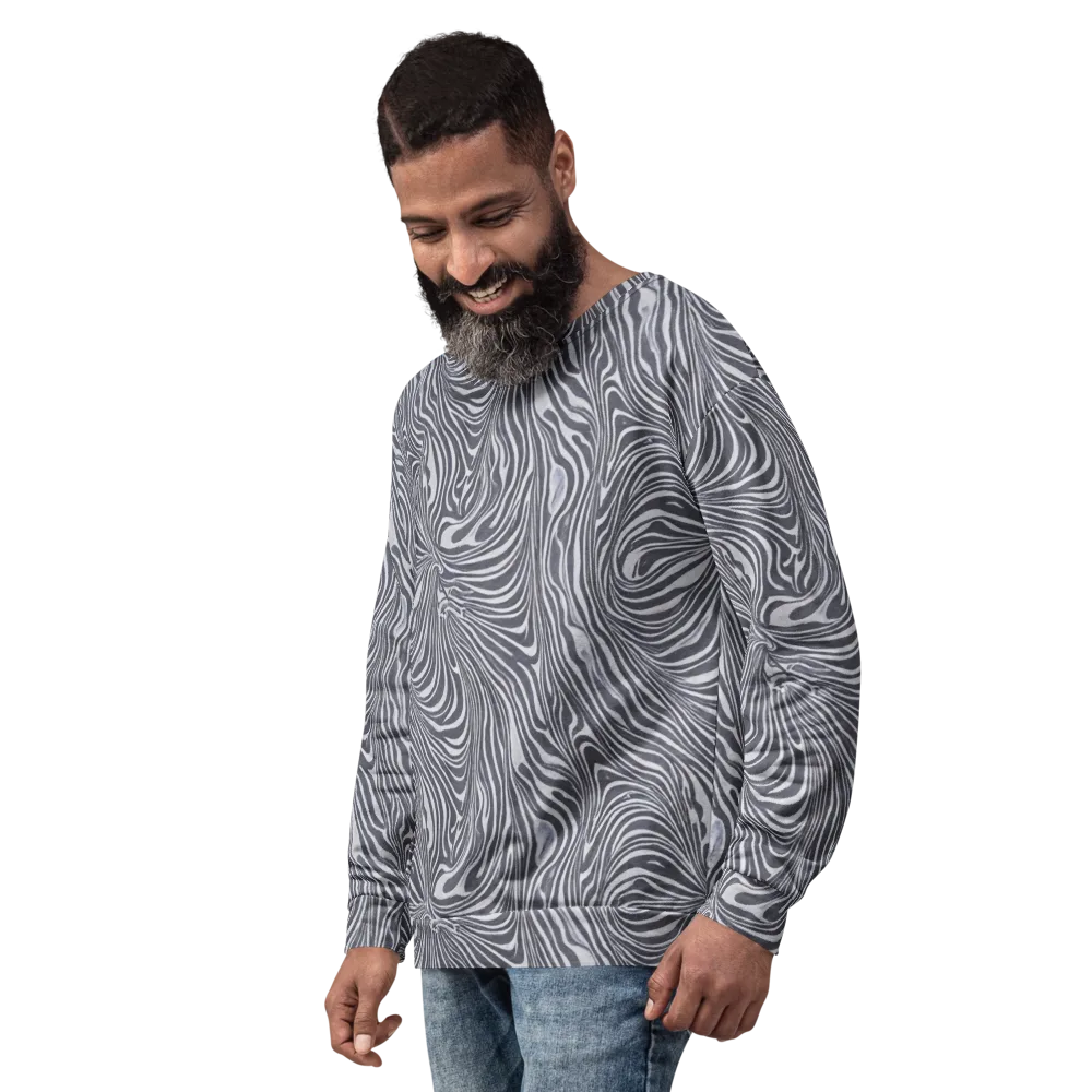 Monochrome Maelstrom on Sweatshirt — Left Front