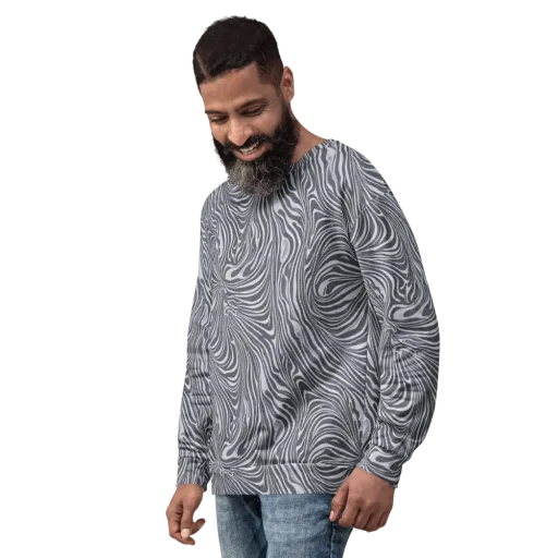 Monochrome Maelstrom on a Sweatshirt