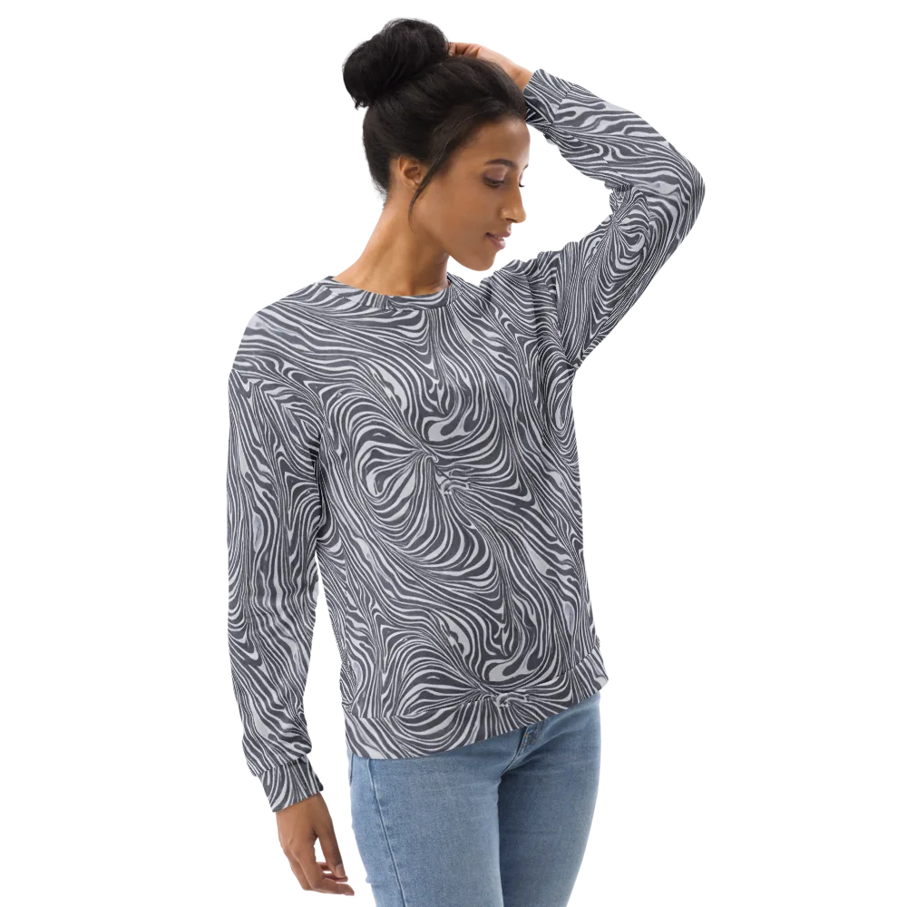 Monochrome Maelstrom on Sweatshirt — Right Front