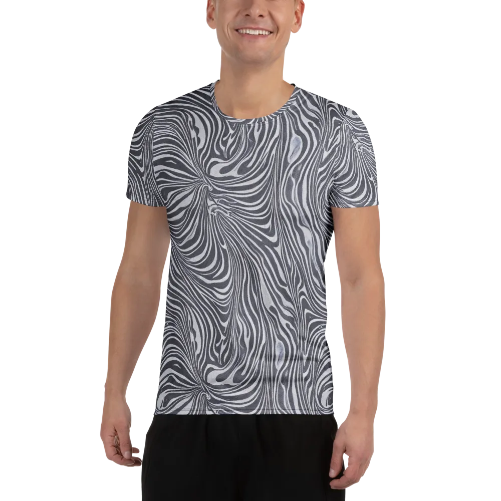 Monochrome Maelstrom on Men's Athletic T-Shirt — Front