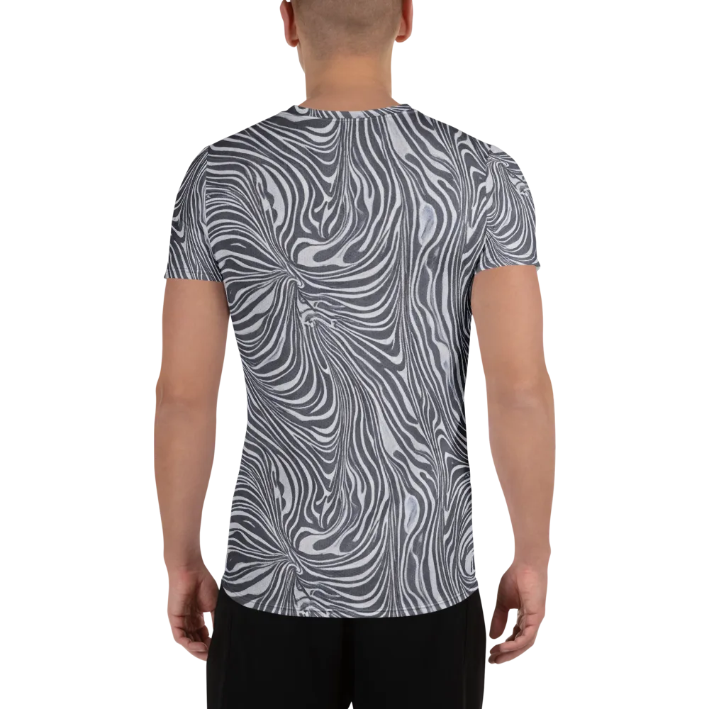 Monochrome Maelstrom on Men's Athletic T-Shirt — Back