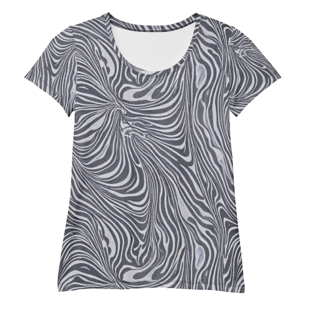 Monochrome Maelstrom on Women's Athletic T-Shirt — Front