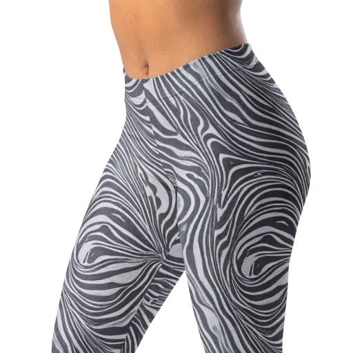 Monochrome Maelstrom on a Leggings
