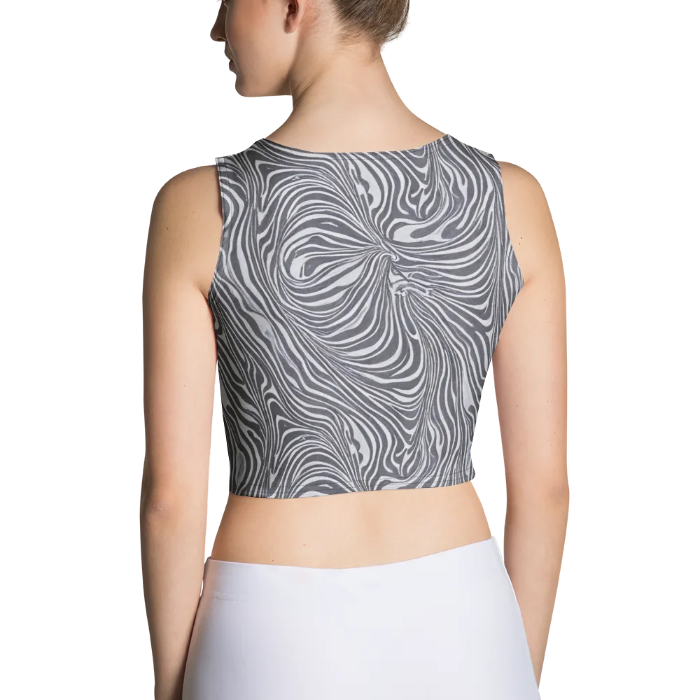 Monochrome Maelstrom on Crop Top — Back
