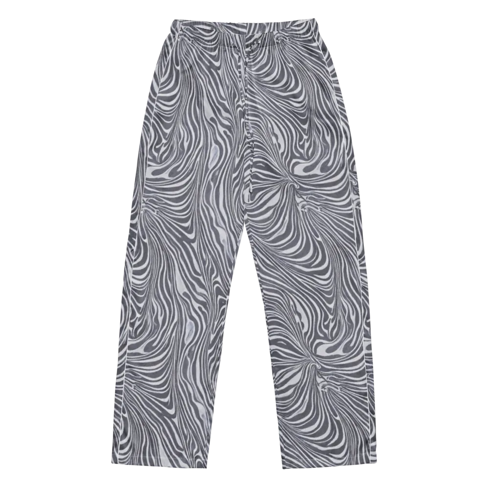 Monochrome Maelstrom on Women's Pajama Pants — Front